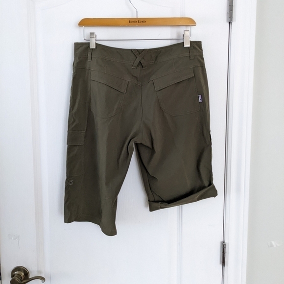 PATAGONIA roll up cargo light weight trail hiking shorts khaki green size 10 @Z - Picture 10 of 11